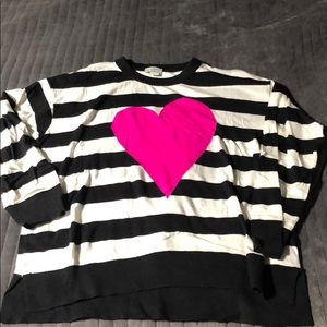Kate Spade Heart Striped Sweater XL